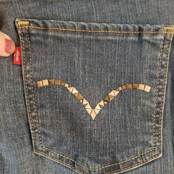 Levi’s 512 Perfectly Slimming Bootcut Jeans Size 8 M (29x30) Dark Wash Mid Rise - Picture 2 of 5